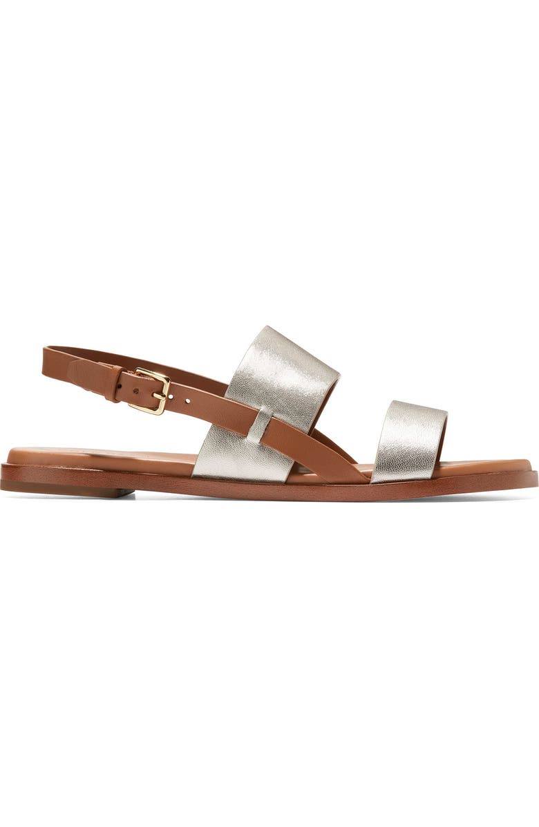 Cole Haan Flynn Flat Sandal, Alternate, color, Soft Gold