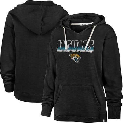 Women's '47 Black Jacksonville Jaguars Color Rise Kennedy Pullover Hoodie