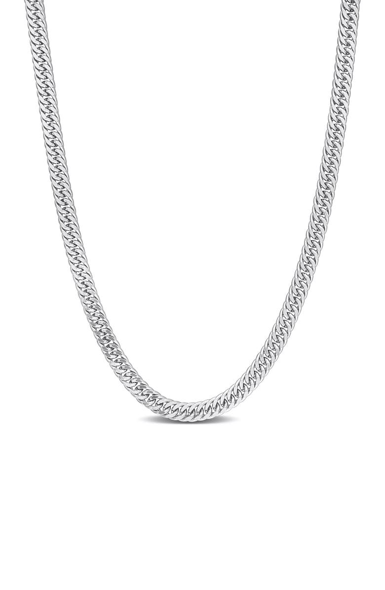 DELMAR Sterling Silver Curb Link Chain Necklace, Main, color, 