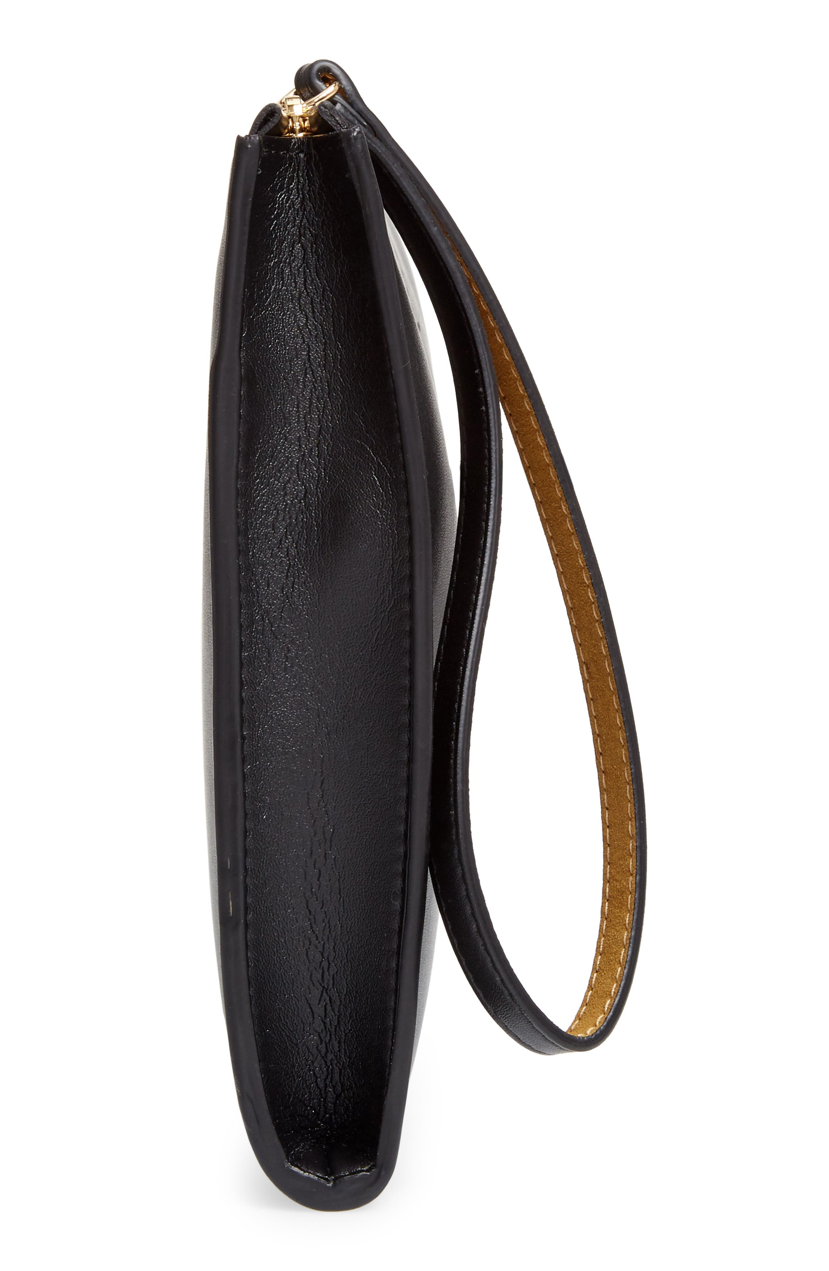 Stella McCartney Pochette Faux Leather Zip Pouch, Alternate, color, 