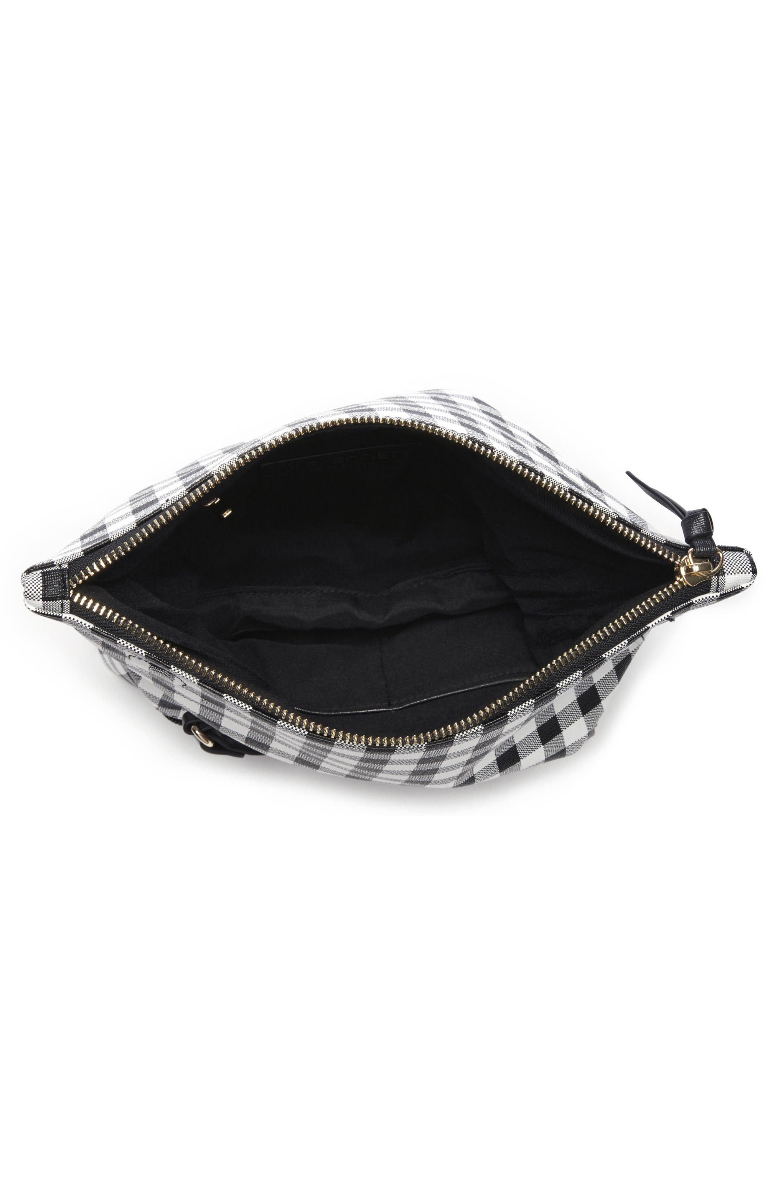 Sole Society Faux Leather Foldover Clutch, Alternate, color, 