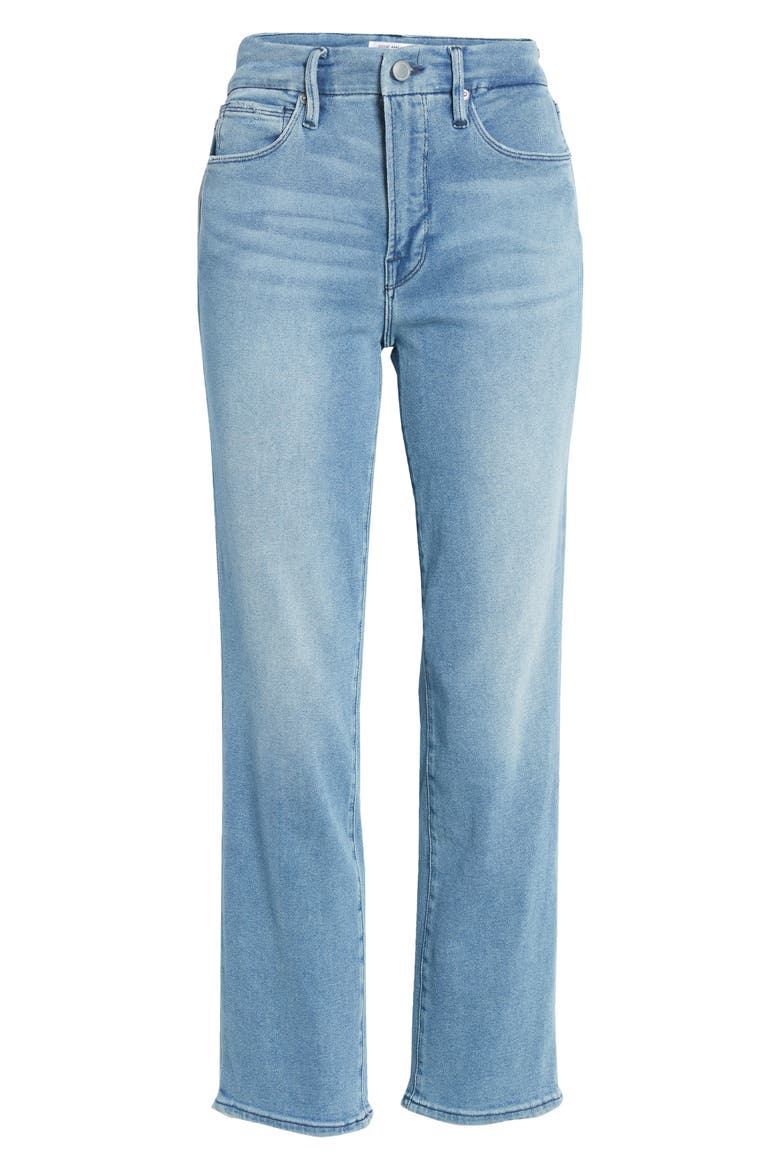 Good Straight High Waist Ankle Jeans, Alternate, color, BLUE449