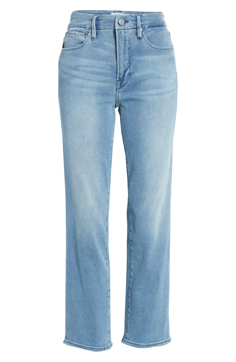 Good American Good Straight High Waist Ankle Jeans, Alternate, color, 