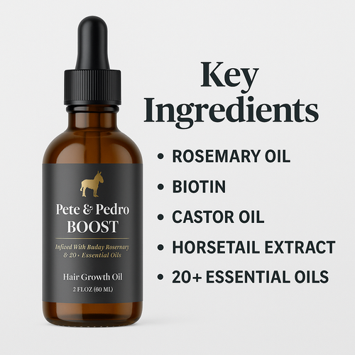 Pete & Pedro Boost Hair & Beard Growth Strengthening Serum With Biotin & Rosemary