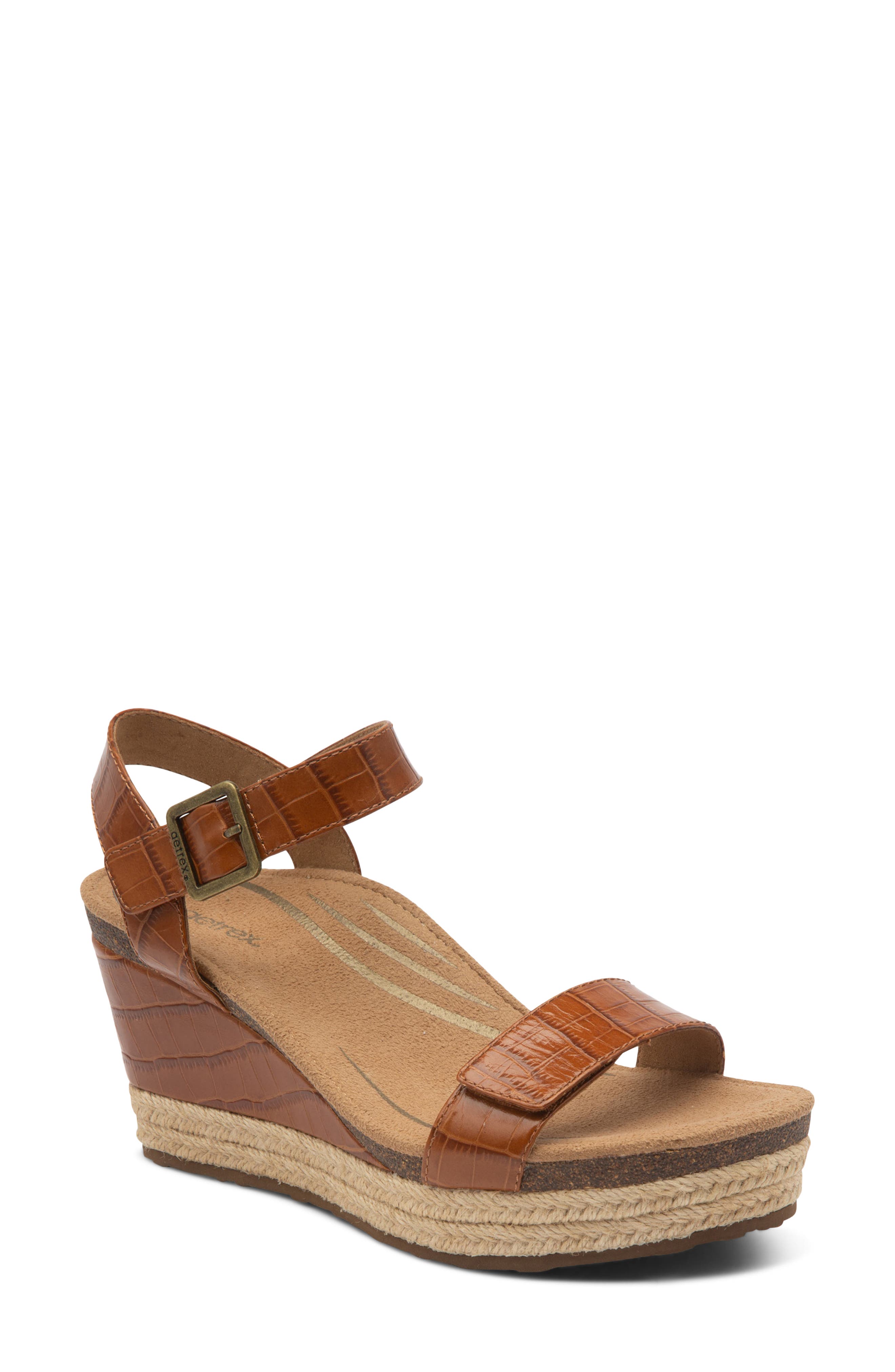 Sydney Wedge Espadrille Sandal, Main, color, LEATHER