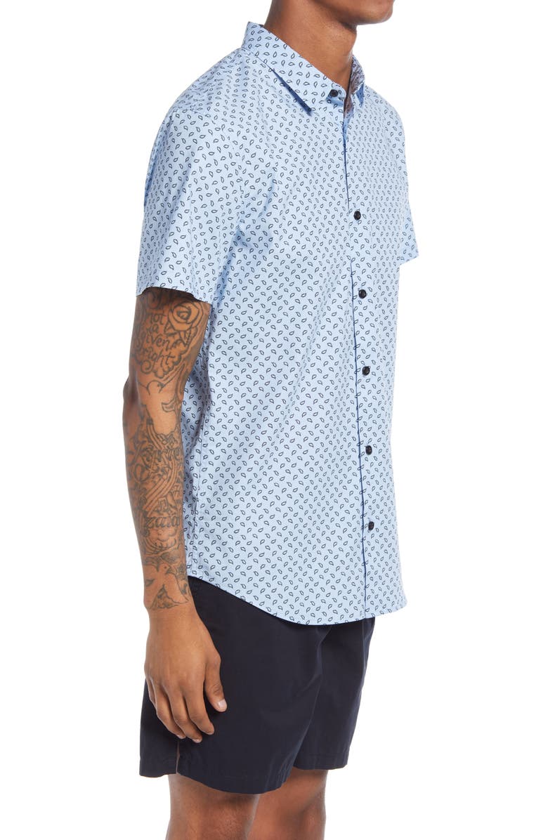 BP. Short Sleeve Button-Up Shirt, Alternate, color,