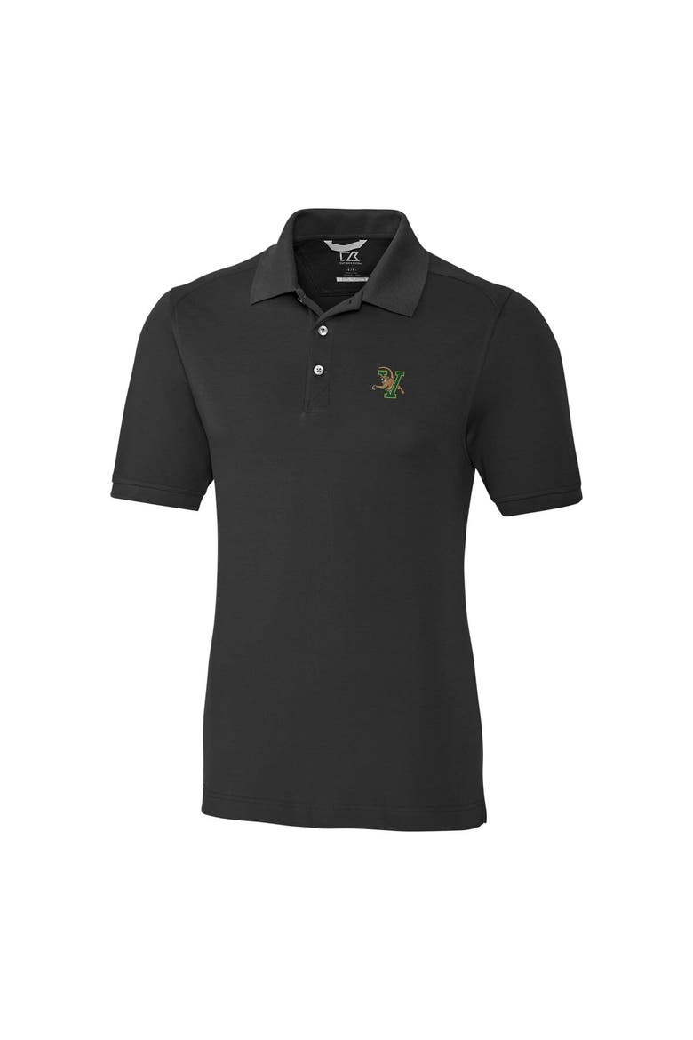 Men's Cutter & Buck Black Vermont Catamonts Collegiate Big & Tall Advantage DryTec Polo, Alternate, color, Black