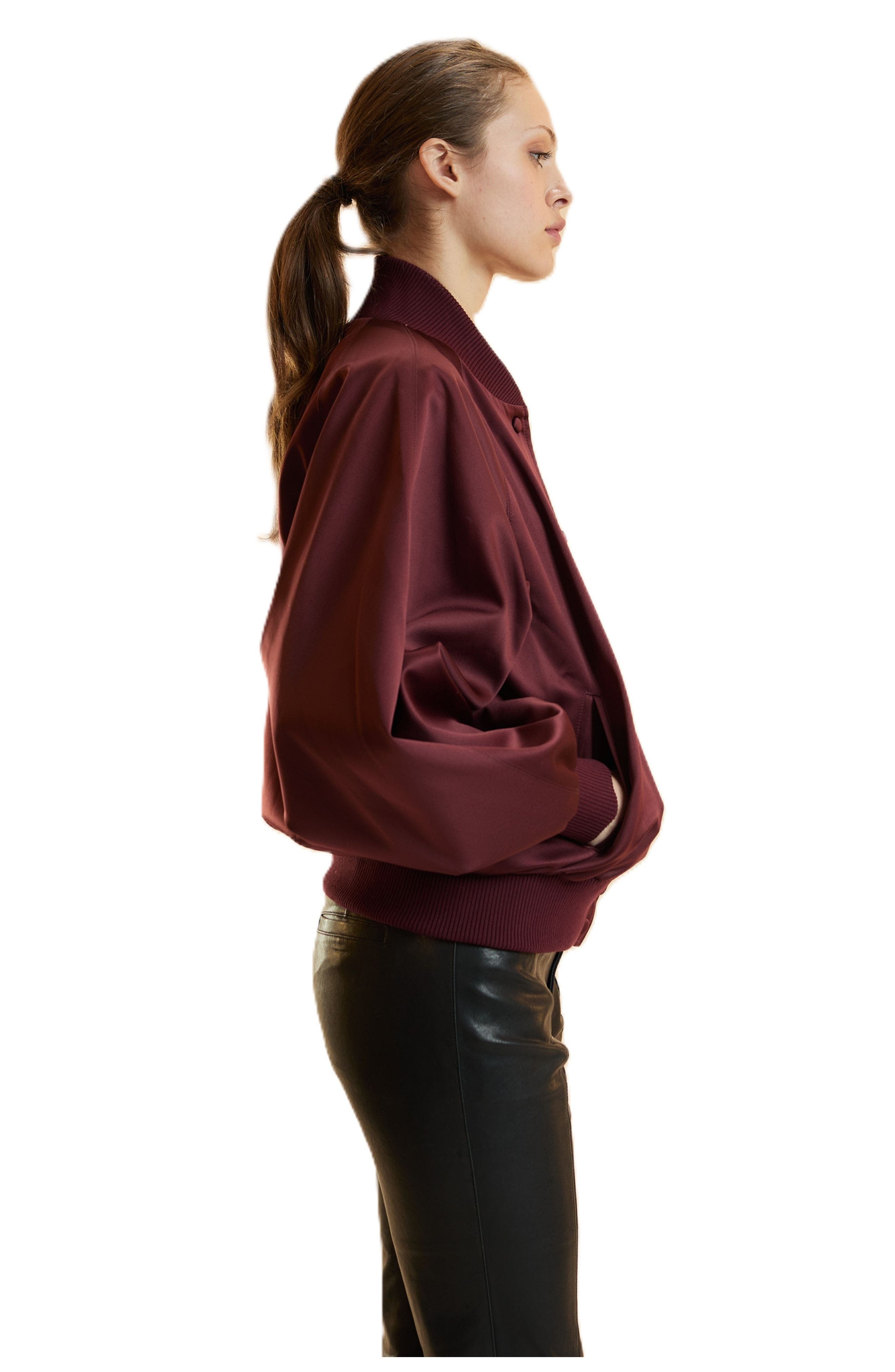 Satin Bomber Jacket - image 4