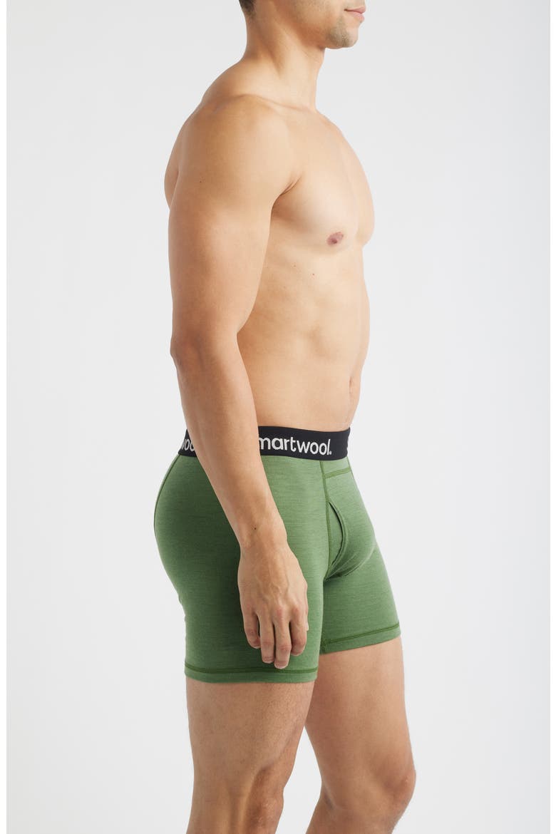 Merino Boxer Briefs, Alternate, color, FERN GREEN