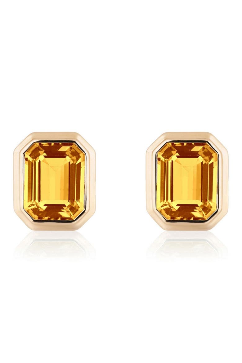 Manhattan Stud Earrings, Main, color, CITRINE