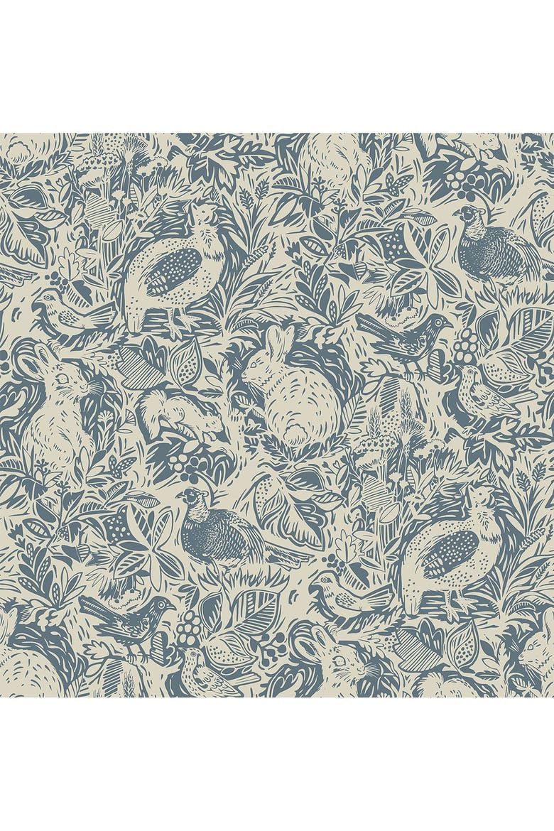 Blue Terrene Peel & Stick Wallpaper, Main, color, BLUE