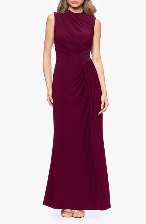 Ruched Knit Gown