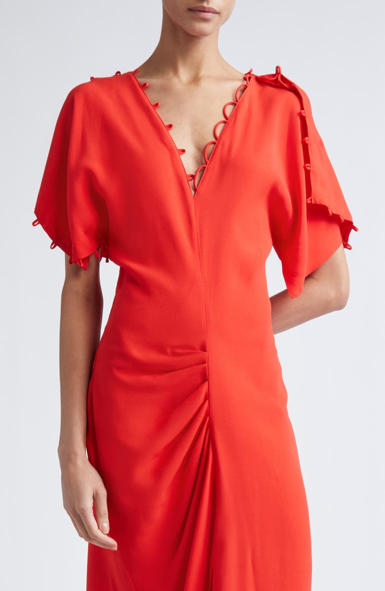 Victoria Beckham Rouleau Trim Draped, Alternate, color, Cayenne