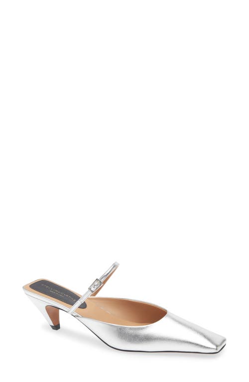 Stella Mccartney Spur Metallic Pump In Silver