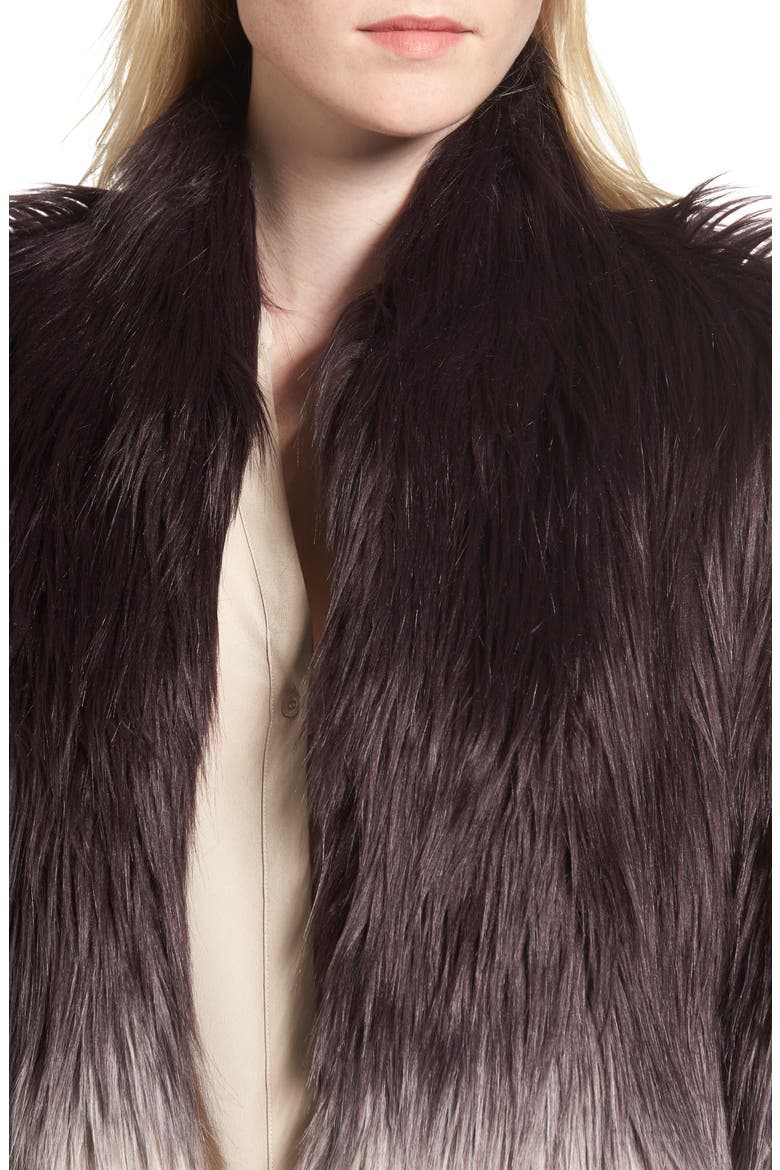 Faux Fur Jacket, Alternate, color, PURPLE COMBO