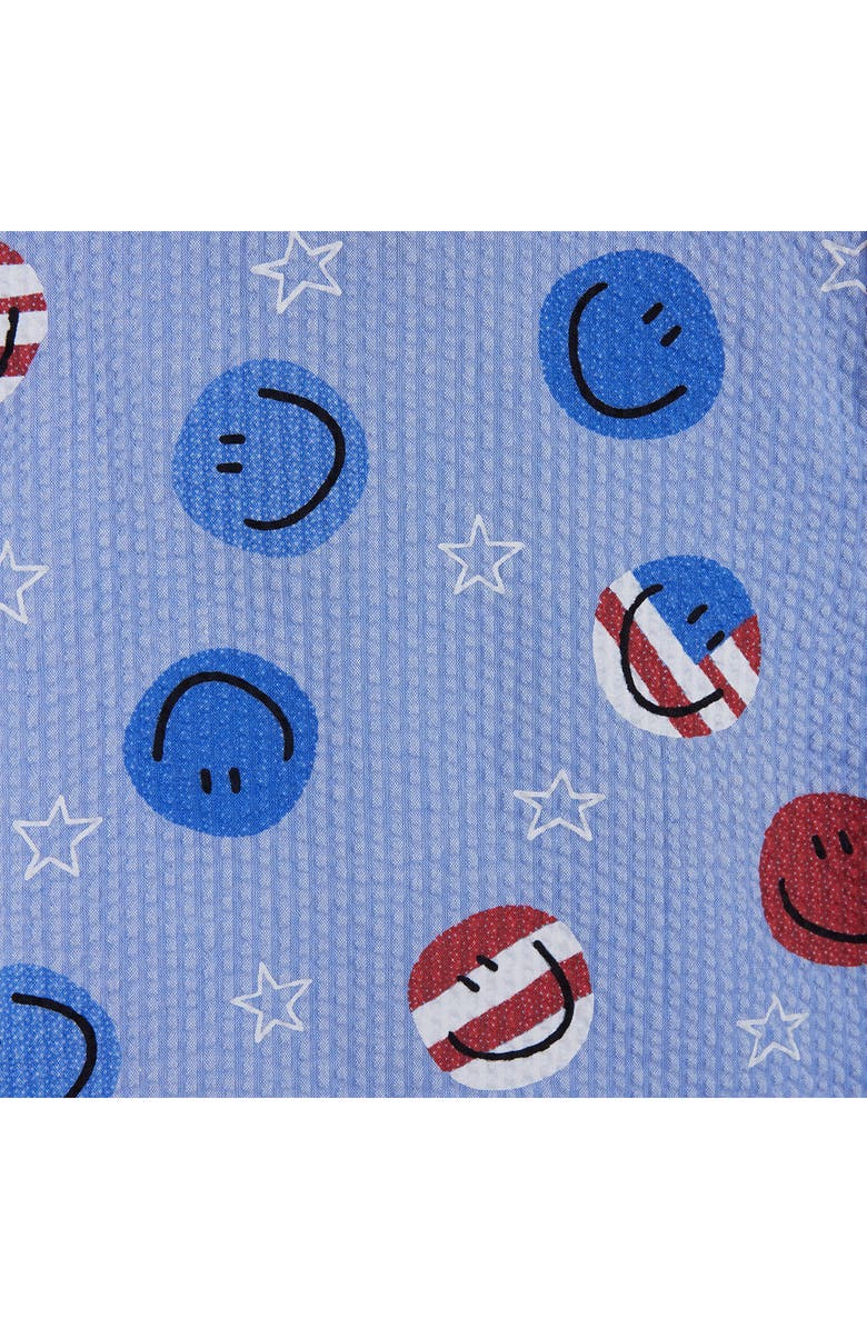 Andy & Evan Print Cotton Seersucker Button-Up Shirt & Shorts Set, Alternate, color, 