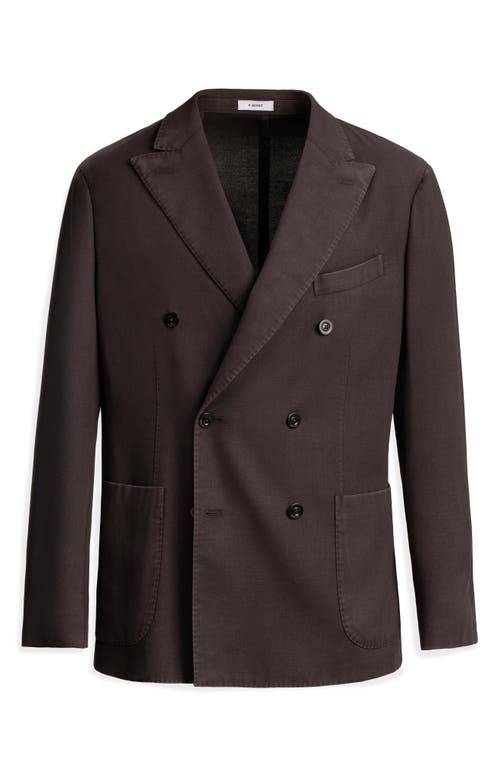 Boglioli K-jacket Double Breasted Wool Sport Coat In 480 Brown