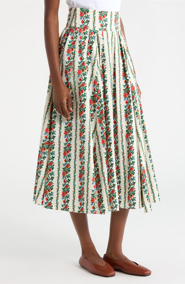 THE GREAT. The Regency Floral Tapestry Skirt, Alternate, color, Tapestry Floral