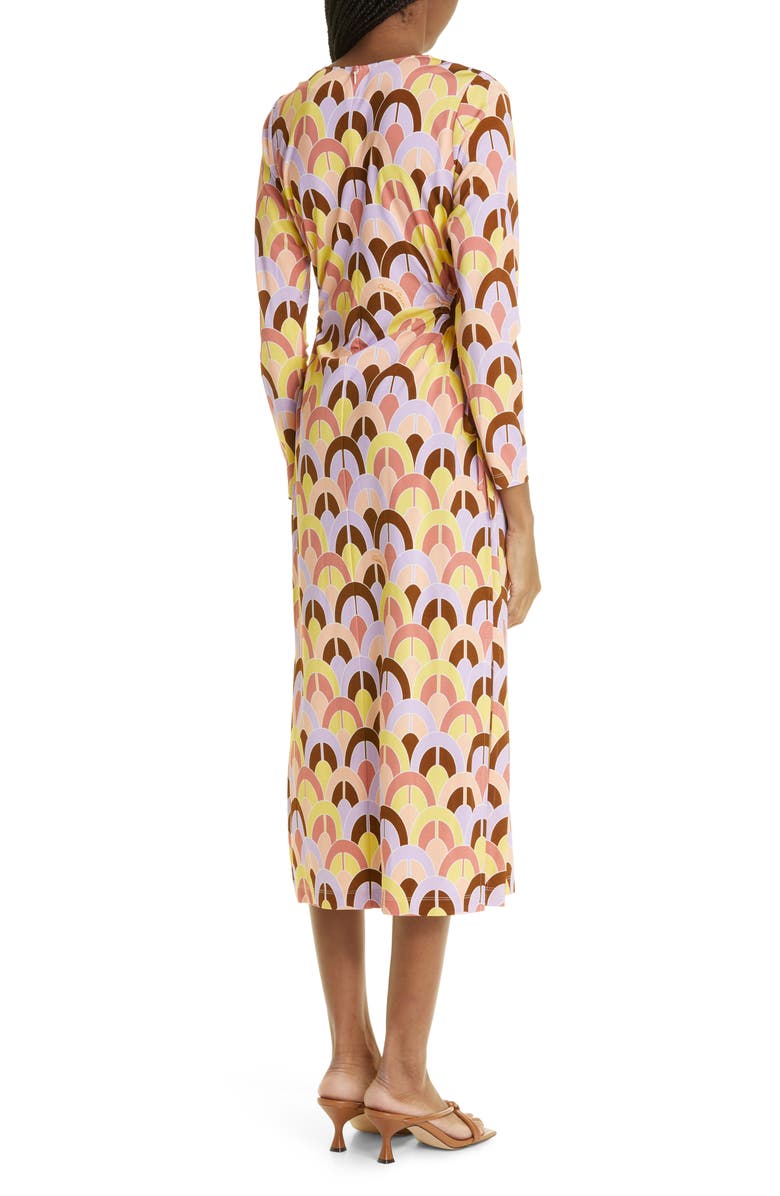 Cara Cara Celeste Geo Print Cutout Cotton Jersey Dress, Alternate, color, Geo Lavender Zest