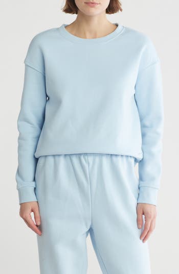 Apana Timber Crewneck Fleece Sweatshirt In Skyway