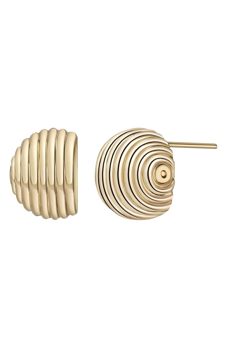 Bony Levy 14K Gold Ridged Stud Earrings, Main, color, 14K Yellow Gold