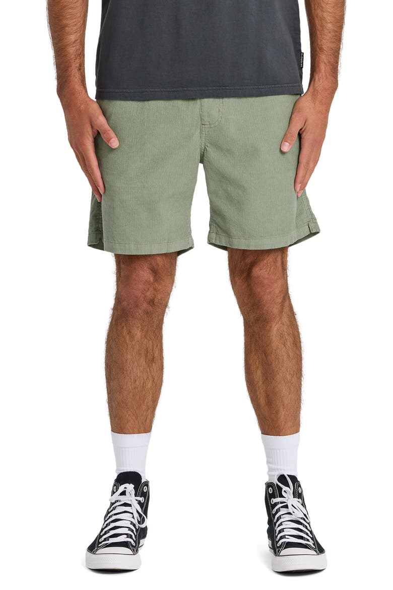 Taxer Corduroy Shorts, Main, color, LILY PAD