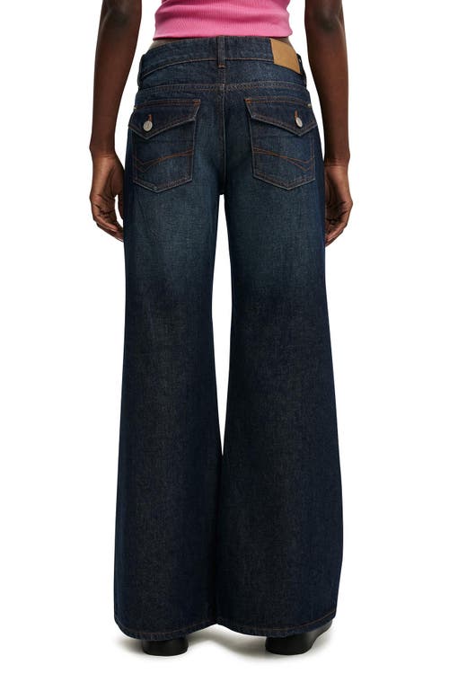 Cotton On Low Relaxed Flare Jean In Blue