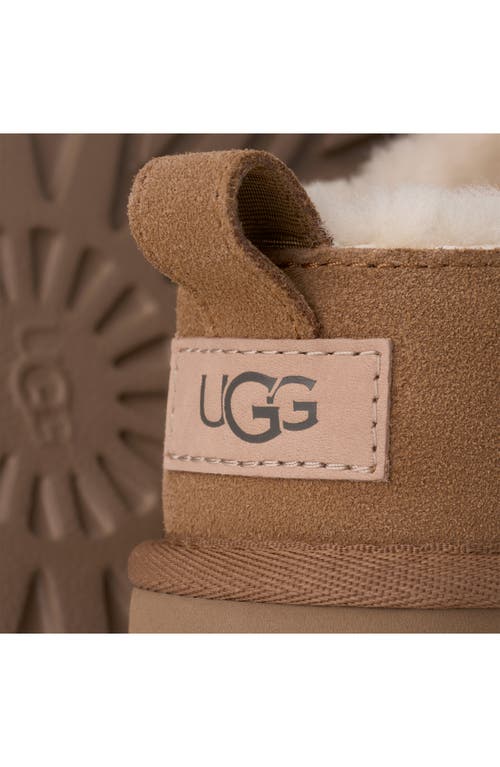 Ugg(r) Classic Micro Genuine Shearling Slipper In Brown