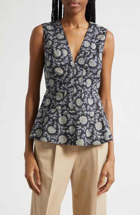 Nickelby Stretch Cotton Peplum Top