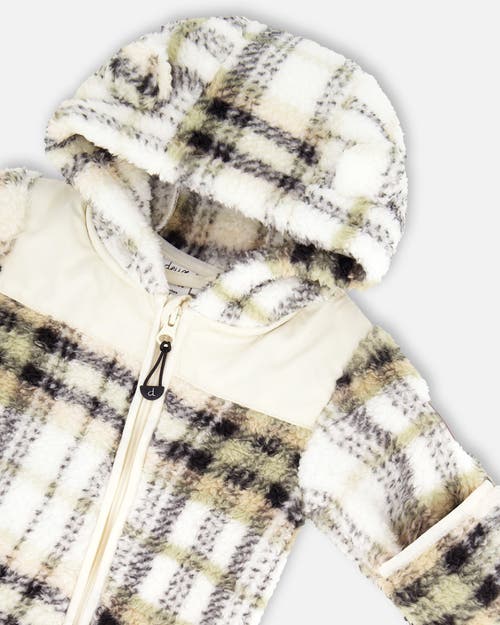 Deux Par Deux Mid-season Plush One Piece Outerwear In Multi