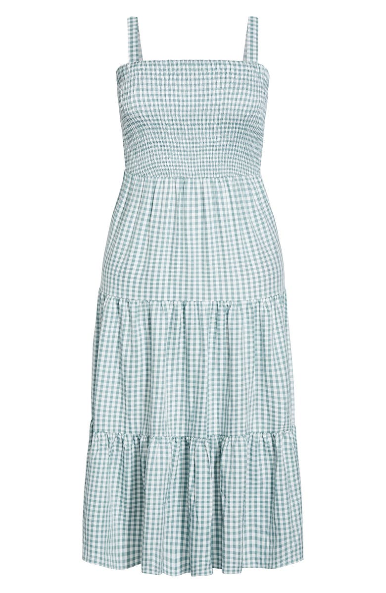 City Chic Gingham Sundress, Alternate, color,