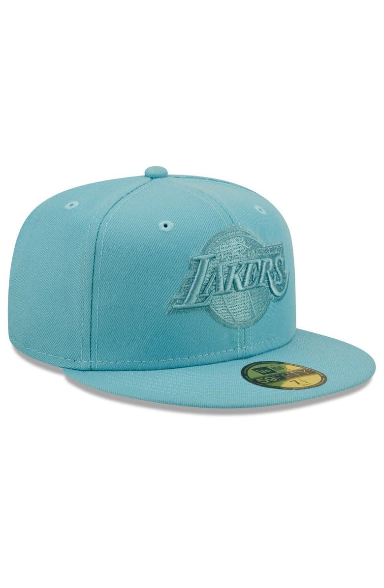 New Era Men's New Era Blue Los Angeles Lakers Color Pack Foam 59FIFTY Fitted Hat, Alternate, color,