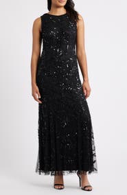 Pisarro Nights Beaded Sleeveless Gown