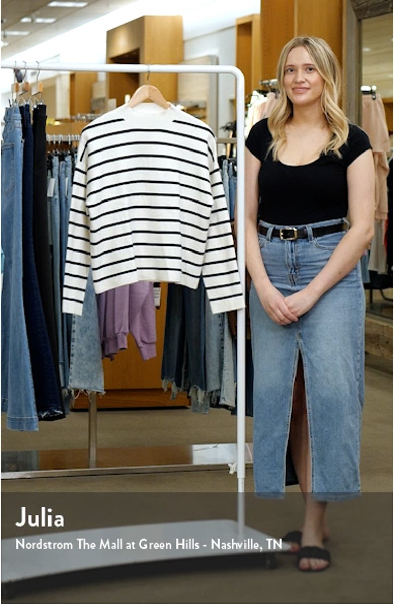 Stripe Mock Neck Sweater, sales video thumbnail