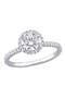 Lab Created Moissanite Halo Ring