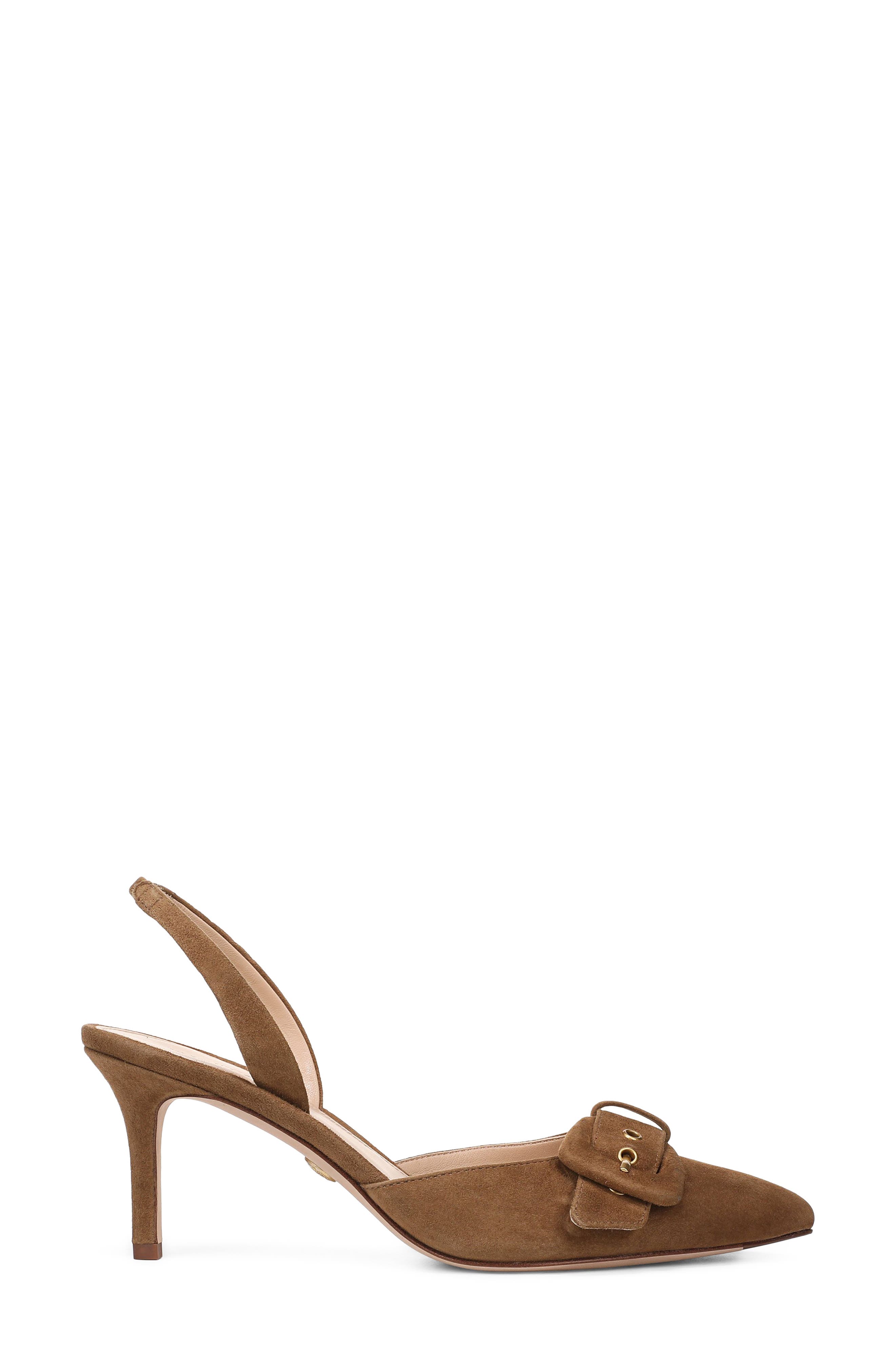 Lenora Leather Slingback Pump, Alternate, color, CHESTNUT LEATHER