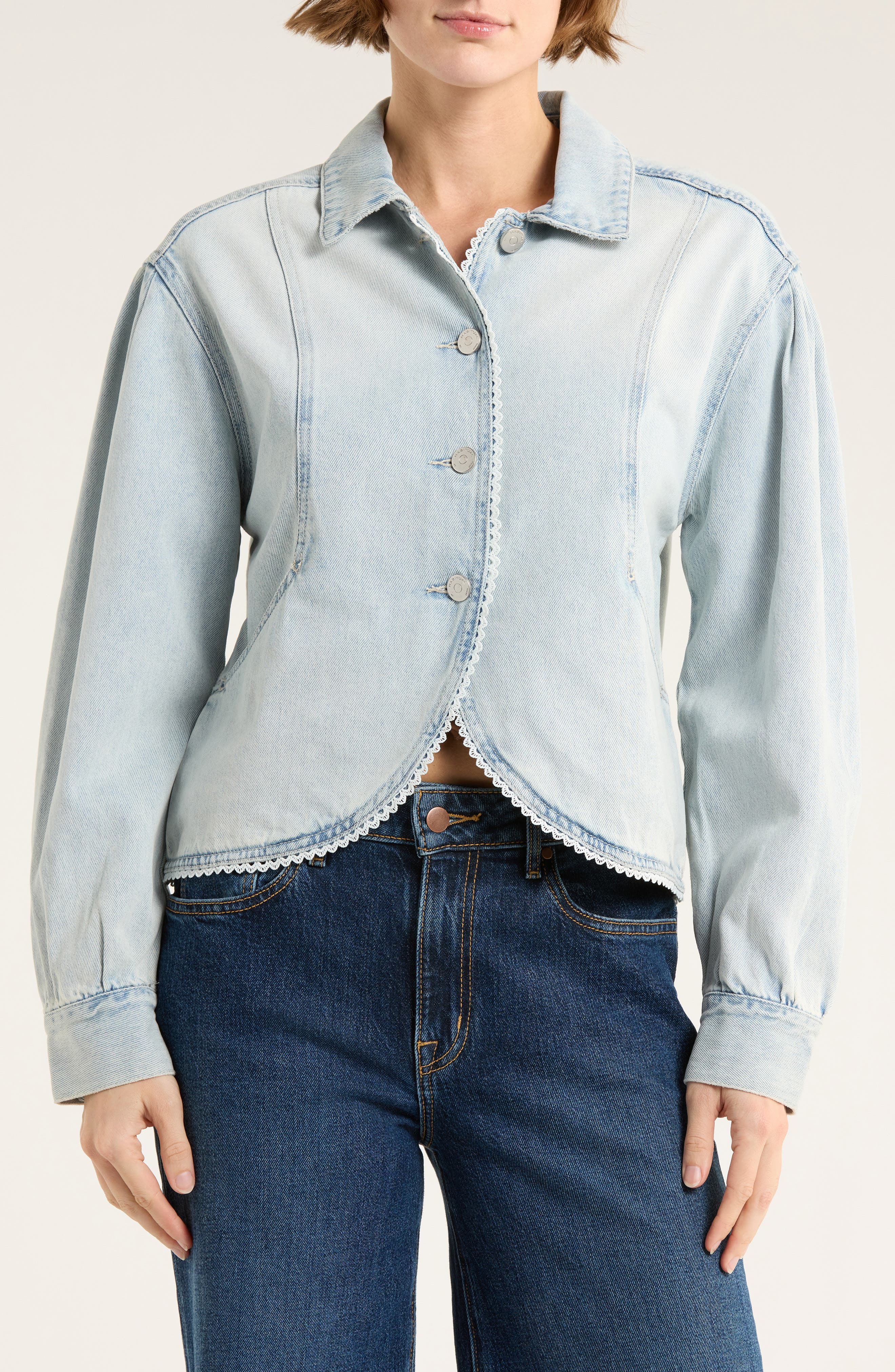 Habitual Crochet Trim Jacket