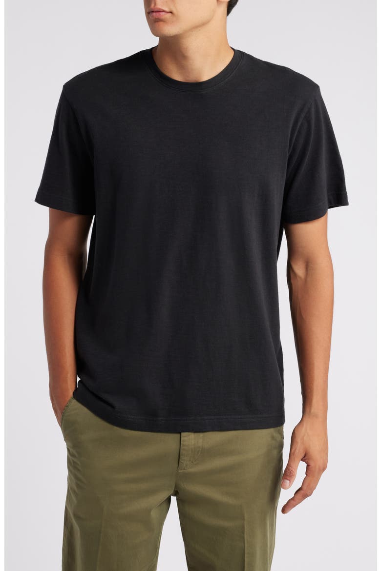 Lived In Slub Jersey Crewneck T-Shirt, Main, color, BLACK CAVIAR