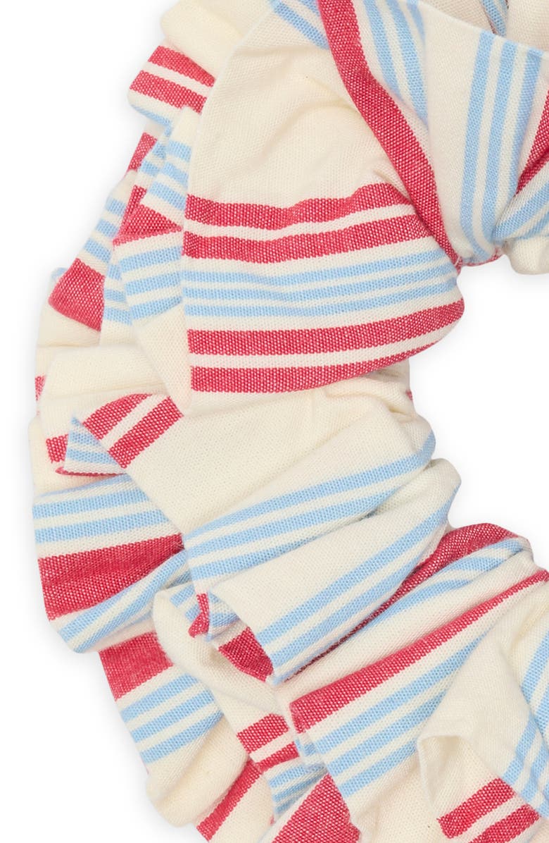 Damson Madder Garter Scrunchie, Alternate, color, Ivory Multi