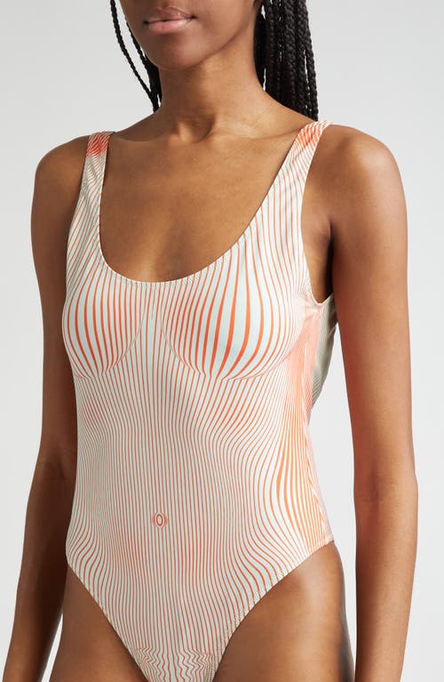Jean Paul Gaultier Pinstripe One-piece Swimsuit