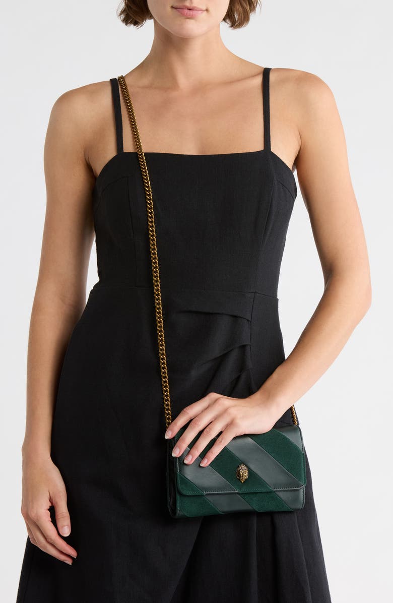 Kurt Geiger London Soho Wallet on a Chain, Alternate, color, Dark Green