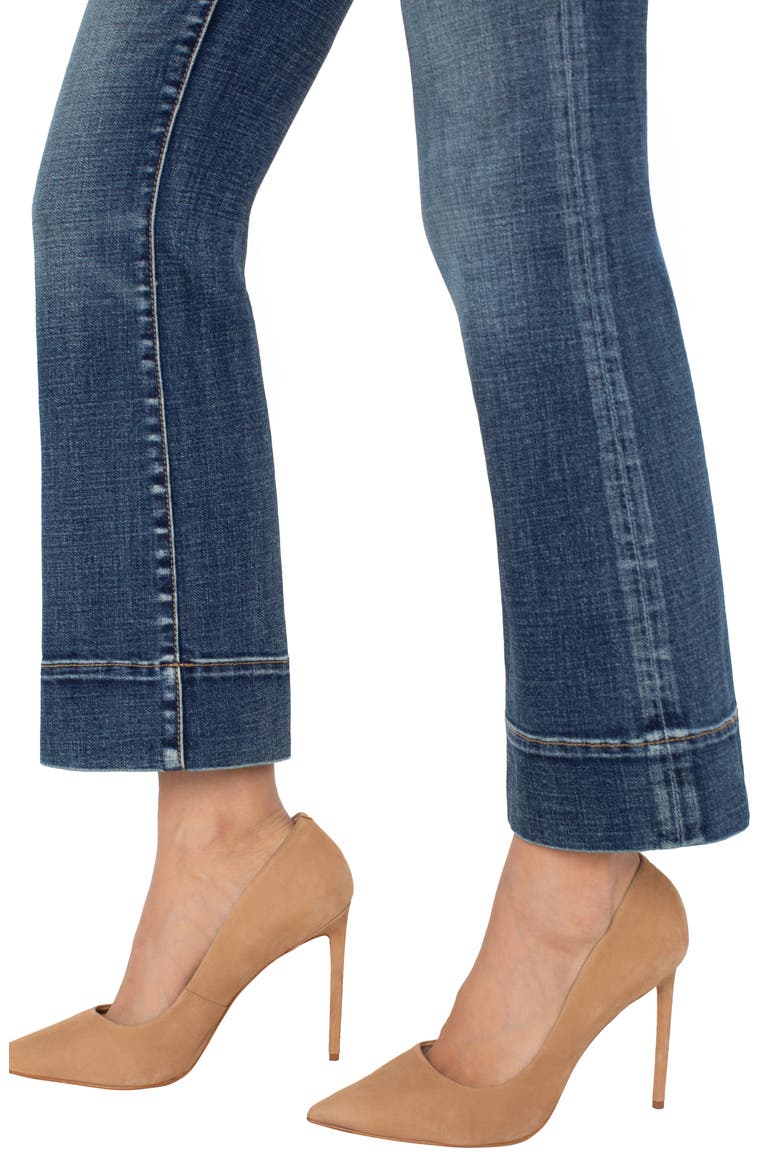 Gia Glider Pull-On Crop Flare Jeans, Alternate, color, AMANA