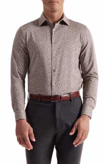 Bugatchi James OoohCotton® Floral Twill Button-Up Shirt