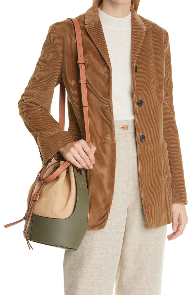 Loewe Balloon Canvas & Leather Bucket Bag, Alternate, color,