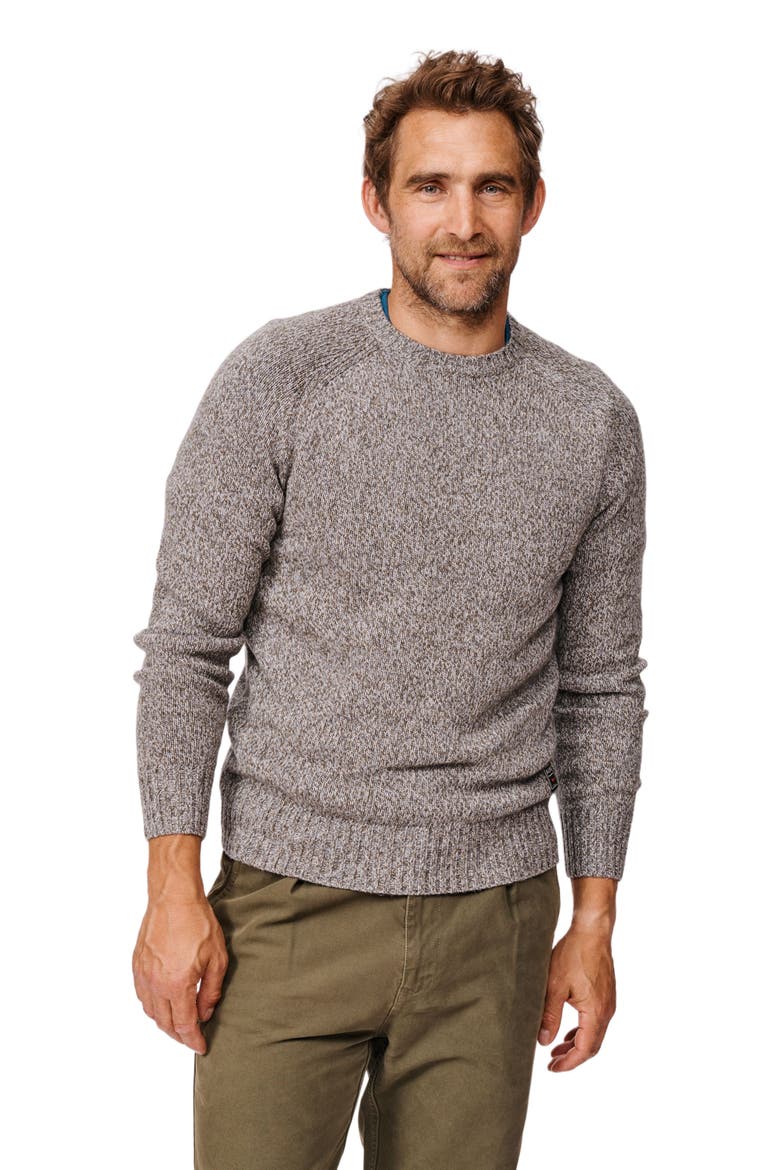 Riply Twist Crew Neck Sweater, Main, color, Khaki Twist