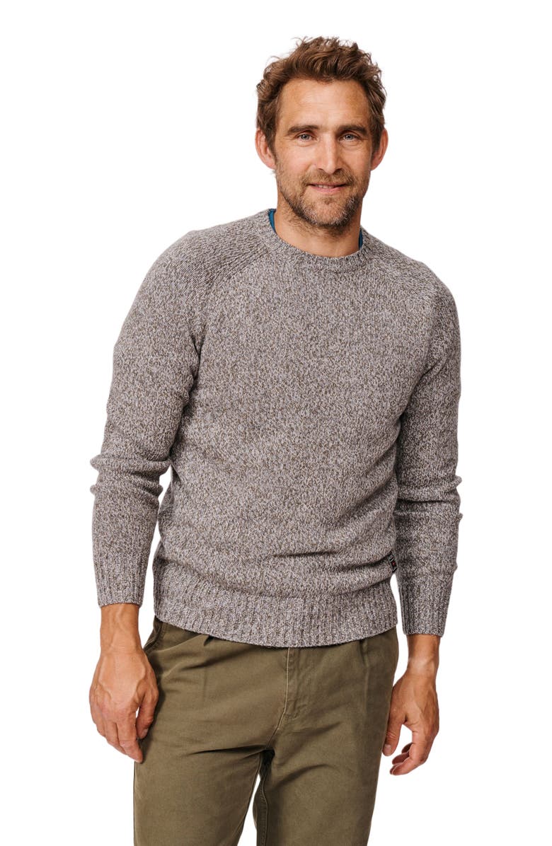 Aubin Riply Twist Crew Neck Sweater, Main, color, Khaki Twist