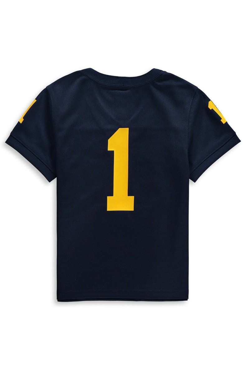 Jordan Brand Preschool Jordan Brand #1 Navy Michigan Wolverines Team Replica Football Jersey, Alternate, color, 