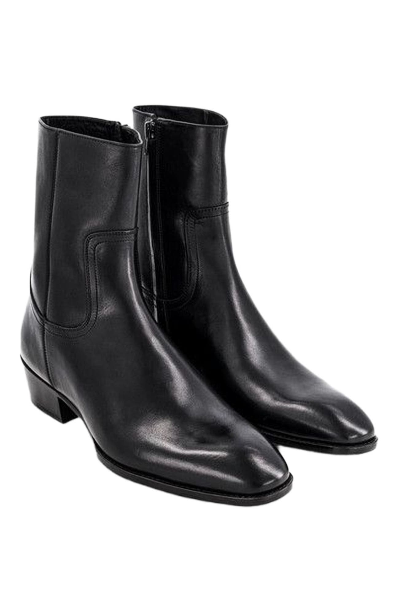 Anthony Veer Lennox Boot, Main, color, Obsidian Black Leather