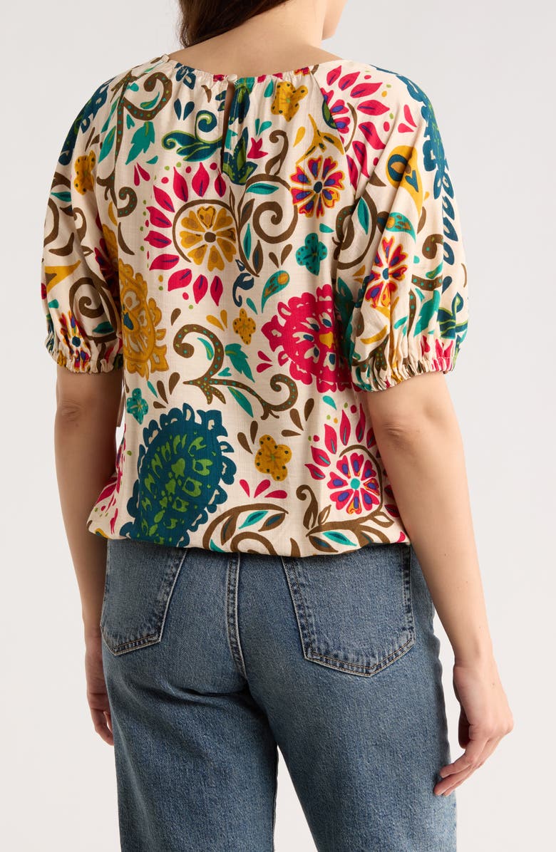 Vince Camuto Bubble Sleeve Top, Alternate, color, Golden Yellow