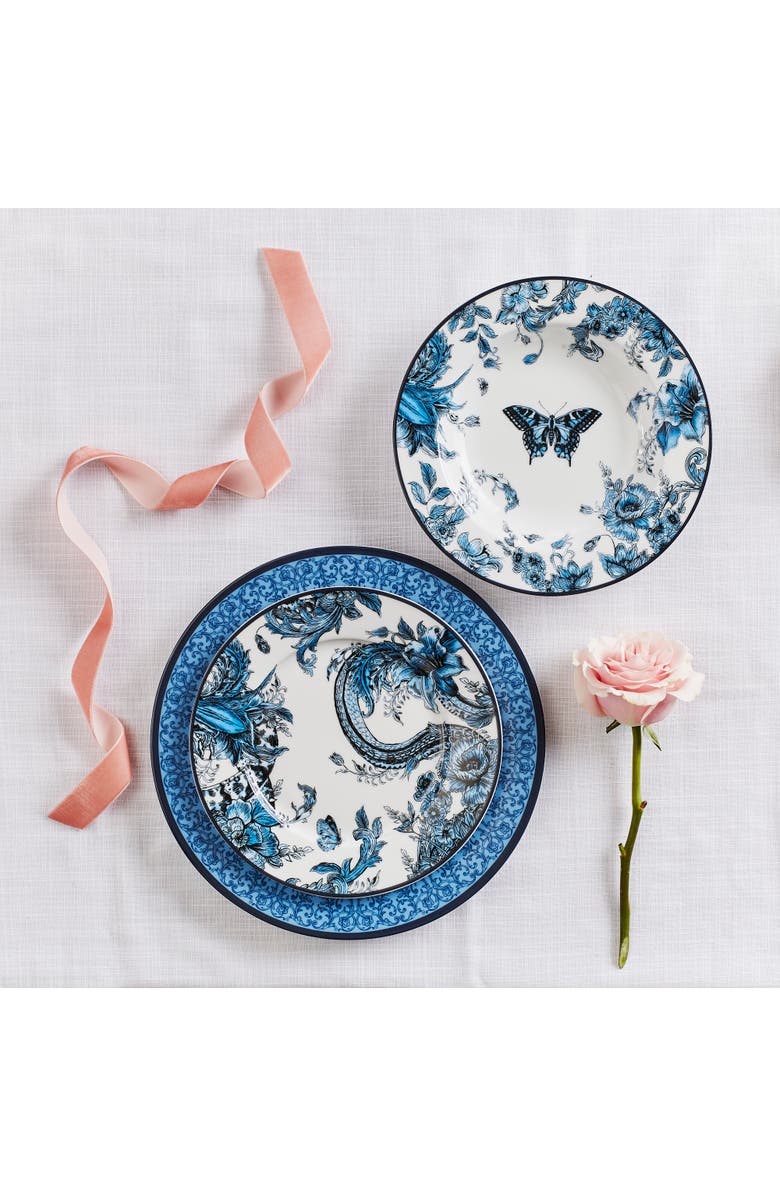 Marchesa Monarcha Porcelain Dinner Plate Set of 4, Blue, Alternate, color, Blue